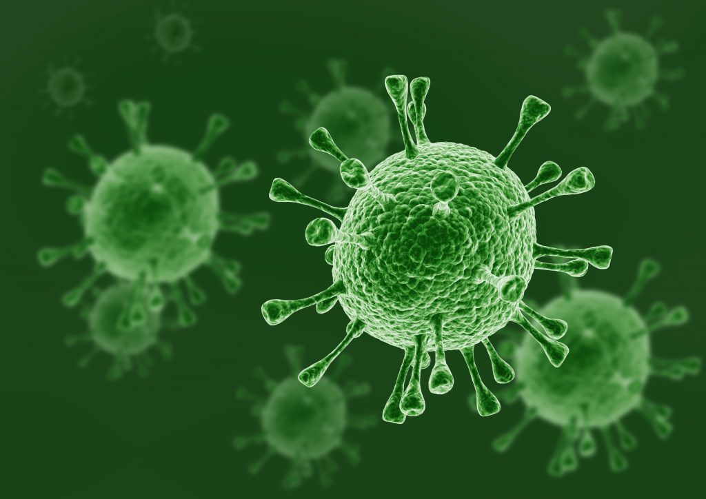 3D attractive colour image representing viruses.