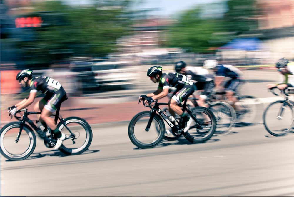 Group of cyclists.